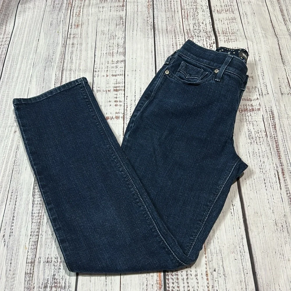 Levi's 525 Perfect Waist Jeans 4s 27x30 Womens Blue Straight Dark Denim Stretch